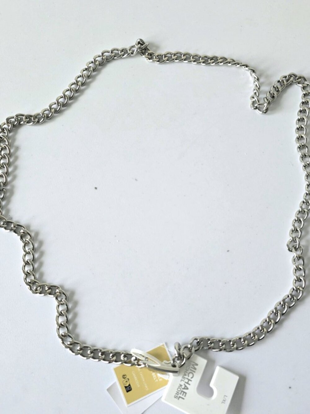 Michael Kors Chain Belt Silver Tone Womens L/XL NWT